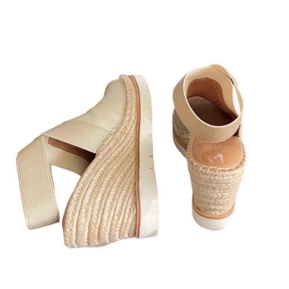 GENTLE SOULS by Kenneth Cole Women's Espadrille Wedge,Elastic Ankle Strap Sz 6.5 - Picture 9 of 9